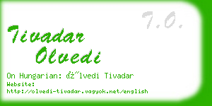 tivadar olvedi business card